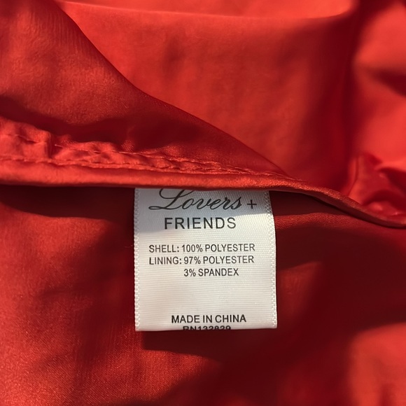 Lovers and Friends Caspian Red Lace Shift Dress - Picture 10 of 11